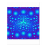 Blue Fractal Explosions: Post Card