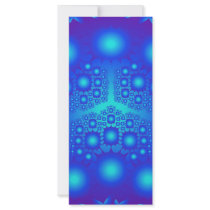Blue Fractal Explosions: Custom Rack Cards