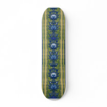 Blue Fractal Flora skateboards