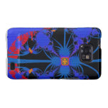 Blue fractal flower samsung galaxy s case