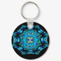 Blue Fractal Keychain