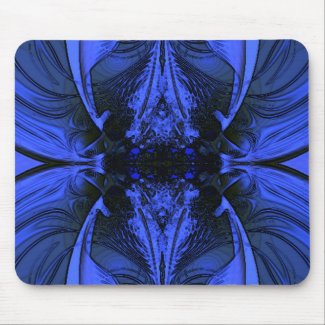 Blue Fractal -Lively mousepad