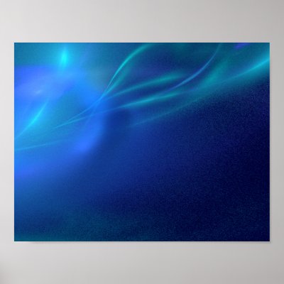 Blue Fractal Mist Poster by Bro_Jones
