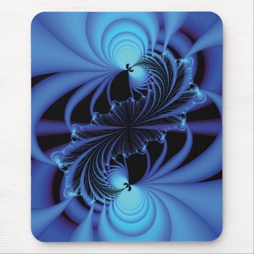 Blue Fractal Mousepad