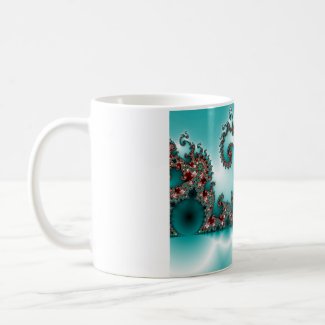 Blue Fractal Mug mug