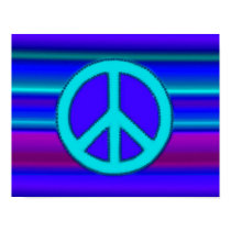 Blue Fractal & Peace Sign posters by makelovenotwar Blue Fractal & Peace Sign posters