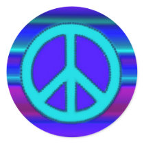 Blue Fractal & Peace Sign stickers