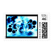Blue Fractal postage by csim_83 Blue Fractal postage