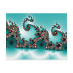 Blue Fractal Postcard