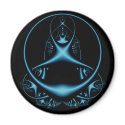Blue Fractal Round Magnet