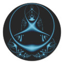 Blue Fractal Sticker by Gilliand_Photo Blue Fractal Sticker