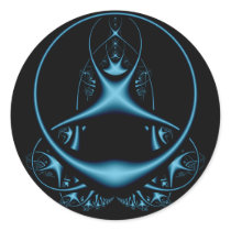 Blue Fractal Sticker by Gilliand_Photo Blue Fractal Sticker