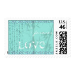 Blue Frame Love Grunge postage