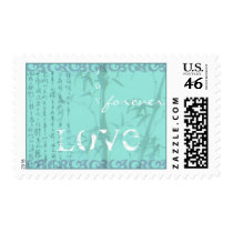 Blue Frame Love Grunge postage