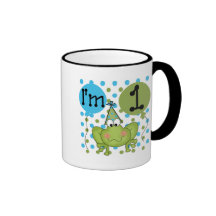 Blue Frog 1st Birthday Tshirts and Gifts Mug