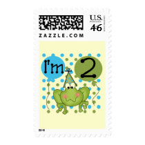 Blue Frog 2nd Birthday Tshirts and Gifts Stamp