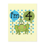 Blue Frog 4th Birthday Tshirts and Gifts Post Card