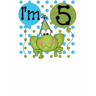 Blue Frog 5th Birthday Tshirts and Gifts shirt