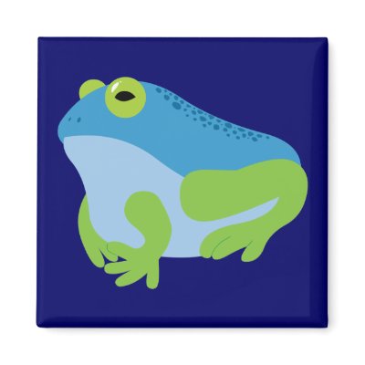 Blue Frog Magnets by toxiferous