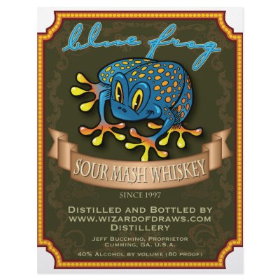 Blue Frog Whiskey Letterhead Design by wizardofdraws