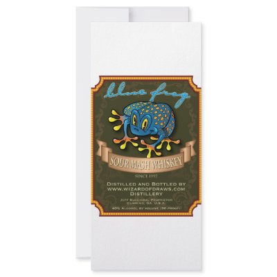 Blue Frog Whiskey Custom Rack Cards by wizardofdraws