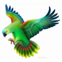 Blue Front Amazon Parrot Holiday Ornament photo sculptures