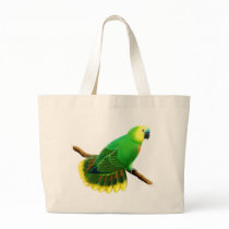 Blue Front Amazon Parrot Tote Bag by twopurringcats Blue Front Amazon Parrot Tote Bag