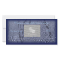 Blue Frost Christmas Photo Card photo cards