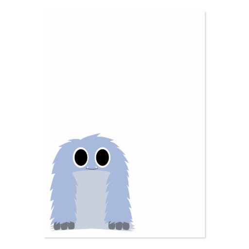 Blue Furry Monster Business Card (front side)