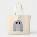 Blue Furry Monster Tote Bags