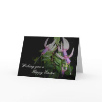 Blue Fushia Happy Easter Card