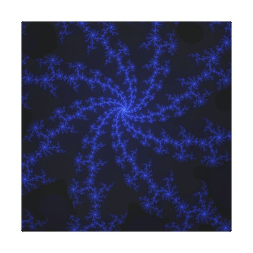 Blue Galaxy - fractal design Stretched Canvas Prints