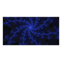 Blue Galaxy - fractal design Personalized Photo Card