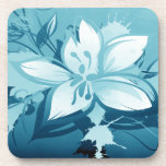 Blue Garden Floral Drink Coaster