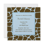 Blue Gariffe Baby Shower Invitation