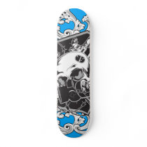 Blue Gas-masked Skull deck skateboards by vegasskate Blue Gas-masked Skull deck skateboards