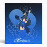 Blue geisha dancer girl cool personalized binder