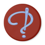 Blue Gel Interrobang magnets