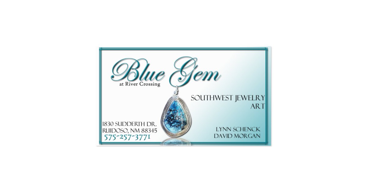 Blue Gem Business Card Zazzle