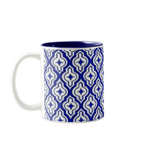 Blue Geo mugs