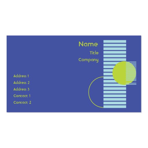 Blue Geometric - Business Business Card (front side)