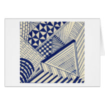 Blue Geometric Card cards