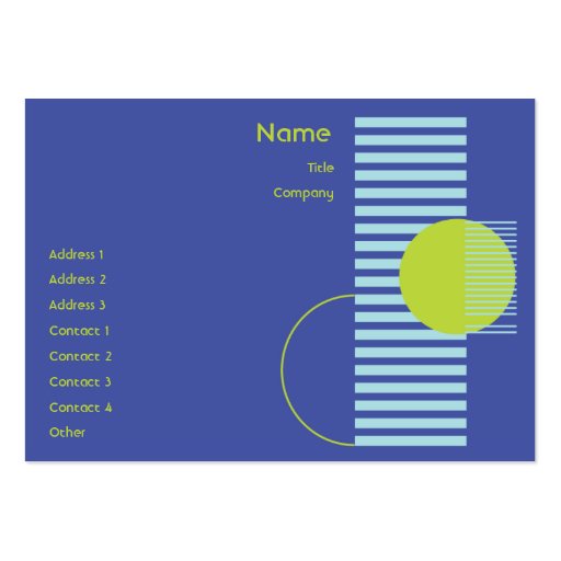 Blue Geometric - Chubby Business Card Templates