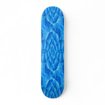 Blue Geometric Design Skateboard