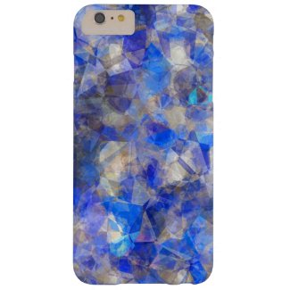 Blue Geometric Pattern Simulated Glass Barely There iPhone 6 Plus Case