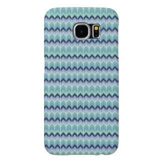 Blue Geometric Retro Pattern Galaxy 6 Cases Samsung Galaxy S6 Cases