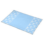 Blue Geometric Retro Pattern Place Mat