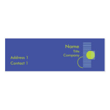 Blue Geometric - Skinny Business Cards