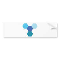 Blue Geometry Bumper Stickers