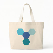 Blue Geometry Tote Bag